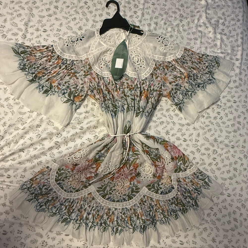 FARM RIO Off-White Sweet Bloom Bouquet Mini Dress - Picture 5 of 7
